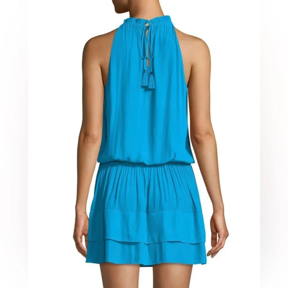 RAMY BROOK NWOT Mackinley Sleeveless Shirred Short Dress in Pool Blue - Picture 2 of 9